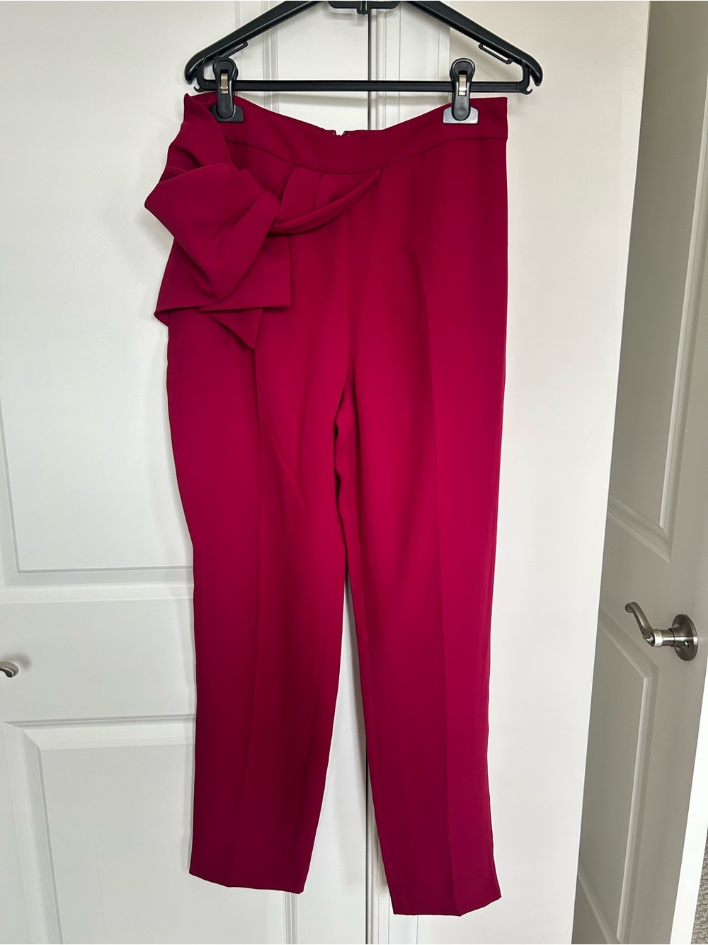 Mango High-Waist Bow Detail Trousers - Fuchsia